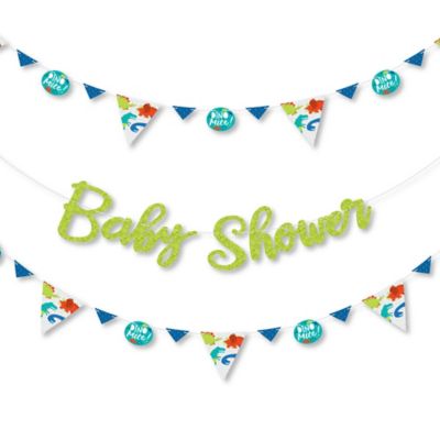 Roar Dinosaur Dino Mite T Rex Baby Shower Letter Banner Decoration