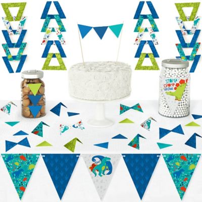 Roar Dinosaur Diy Pennant Banner Decorations Dino Mite Trex