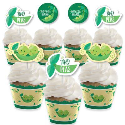 Double The Fun Twins Two Peas In A Pod Cupcake Decoration