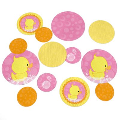 Pink Ducky Duck Girl Baby Shower Or Birthday Party Giant Circle