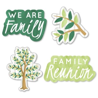 Family Tree Reunion Diy Shaped Family Gathering Party Cut Outs