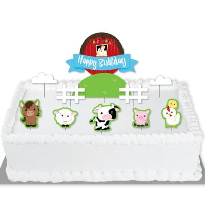 Farm Animals Barnyard Birthday Party Cake Decorating Kit Cake