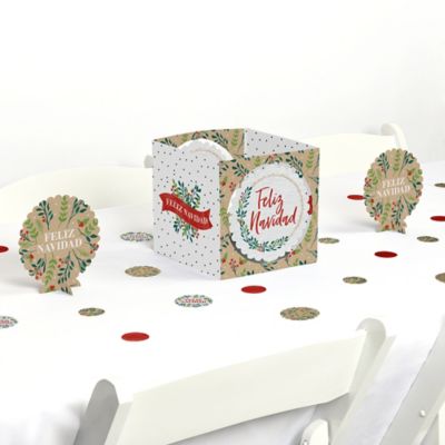 Feliz Navidad Holiday And Spanish Christmas Party Centerpiece