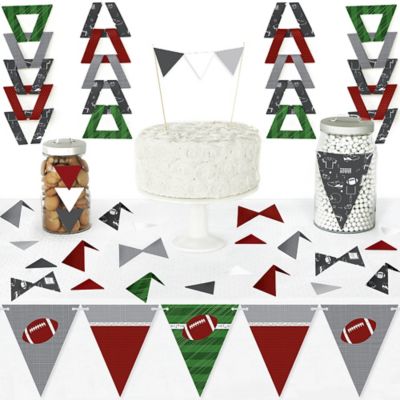 End Zone Football Diy Pennant Banner Decorations Baby Shower