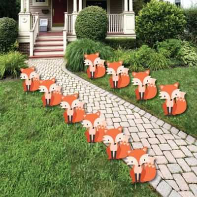 Fox Lawn Decorations Outdoor Baby Shower Or Birthday Party