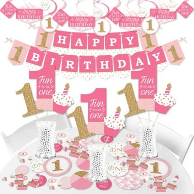 1st Birthday Girl Fun To Be One First Birthday Party Supplies