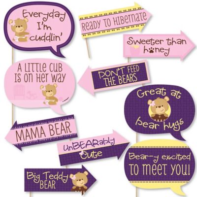 Baby Girl Teddy Bear Baby Shower Theme Bigdotofhappiness Com