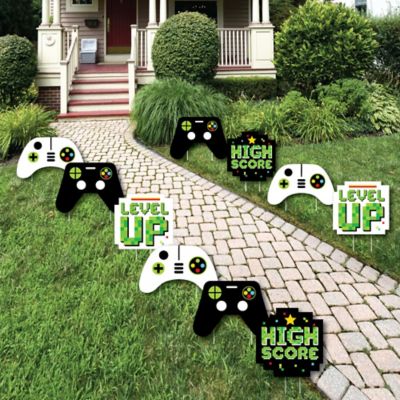 Game Zone Lawn Decorations Outdoor Pixel Video Game Party Or