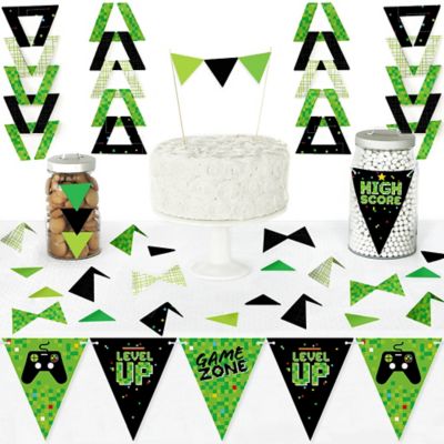 Game Zone Diy Pennant Banner Decorations Pixel Video Game