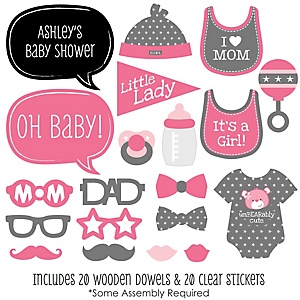 Baby Girl 20 Piece Photo Booth Props Kit Bigdotofhappiness Com Baby Girl 20 Piece Photo Booth Props Kit Bigdotofhappiness Com
