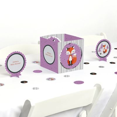Miss Foxy Fox Baby Shower Table Decorating Kit