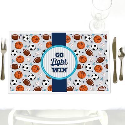 Go Fight Win Sports Party Table Decorations Baby Shower Or