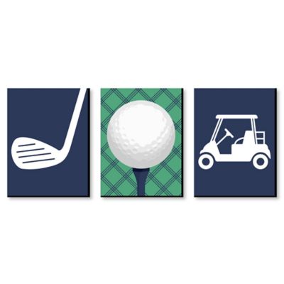 Par Tee Time Golf Sports Themed Nursery Wall Art Kids Room