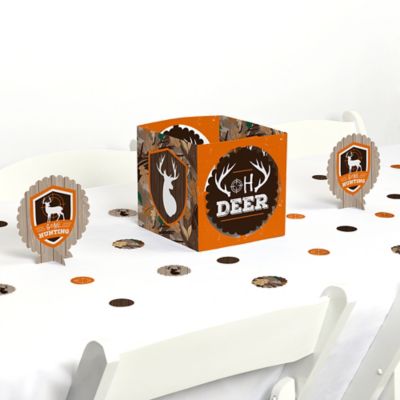 Gone Hunting Deer Hunting Camo Party Centerpiece Table