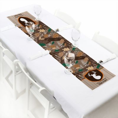 Gone Hunting Personalized Deer Hunting Camo Party Petite Table