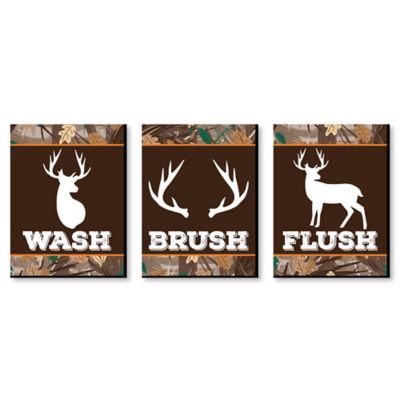 Gone Hunting Kids Bathroom Rules Wall Art 7 5 X 10 Inches