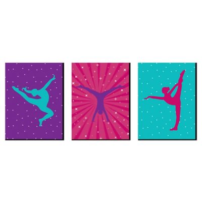 Tumble Flip And Twirl Gymnastics Sports Themed Wall Art Kids