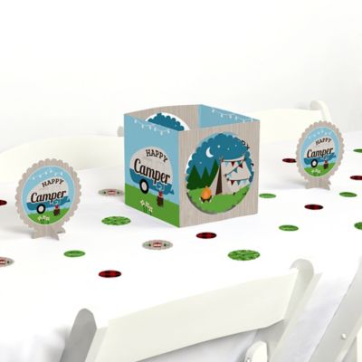 Happy Camper Camping Baby Shower Or Birthday Party Centerpiece