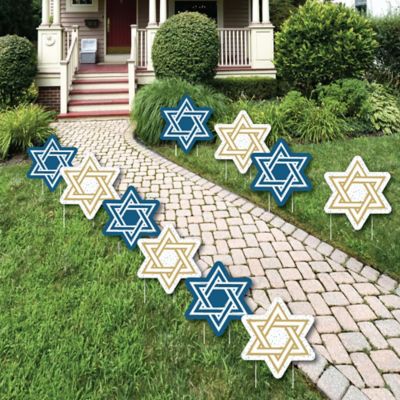 Happy Hanukkah Star Of David Lawn Decorations Outdoor