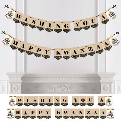 Happy Kwanzaa African Heritage Holiday Bunting Banner Party