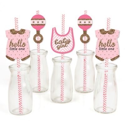 Hello Little One Pink And Gold Baby Shower Theme