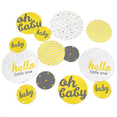 Hello Little One Yellow And Gray Neutral Baby Shower Giant
