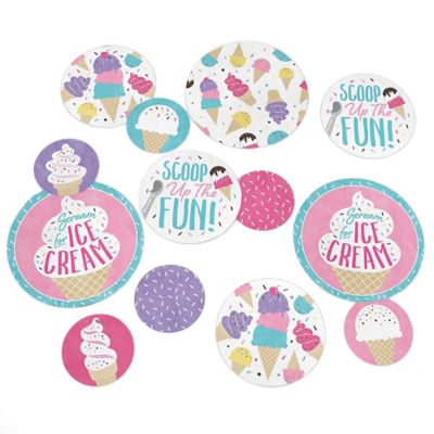 Scoop Up The Fun Ice Cream Sprinkles Party Giant Circle