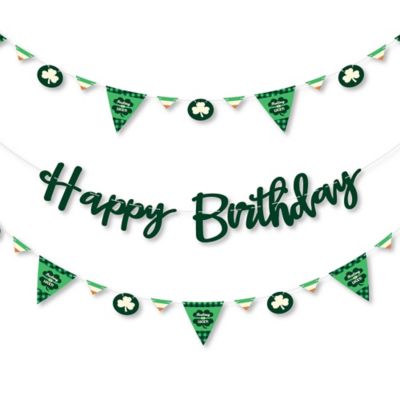 Irish Birthday Shamrock Birthday Party Letter Banner Decoration