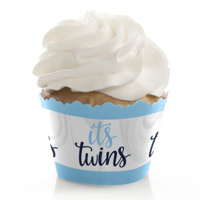It S Twin Boys Blue Twins Baby Shower Decorations Party Cupcake