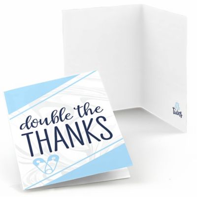 It's Twin Boys Blue Twins Baby Shower Thank You Cards 8 ct