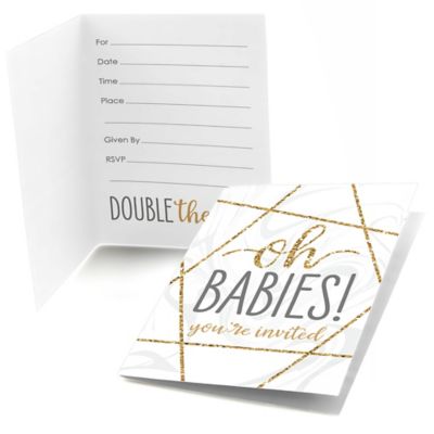 Amazon Com Chevron Elephant Twins Baby Shower Invitation