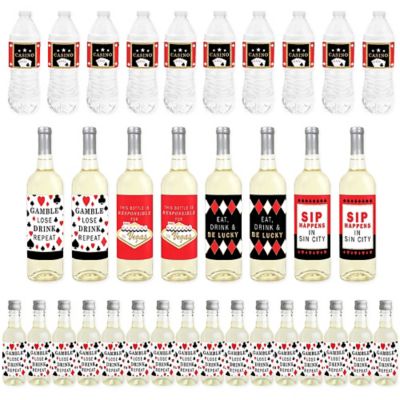 Las Vegas Mini Wine Bottle Labels Wine Bottle Labels And Water