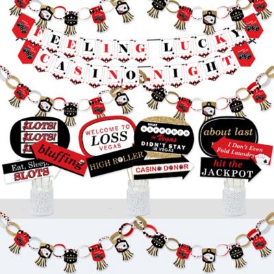 Las Vegas Banner And Photo Booth Decorations Casino Party