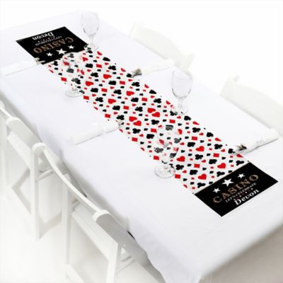 Las Vegas Personalized Petite Casino Party Table Runner 12" x 60"