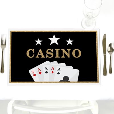 Las Vegas Party Table Decorations Casino Party Placemats Set