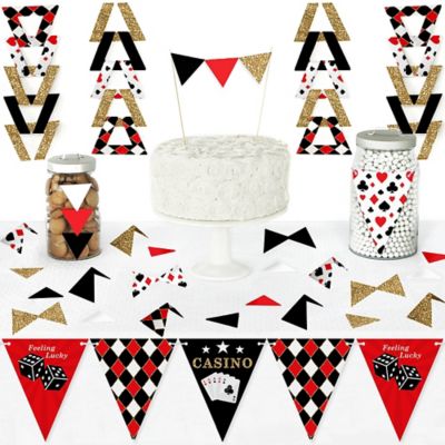 Las Vegas Diy Pennant Banner Decorations Casino Party Triangle