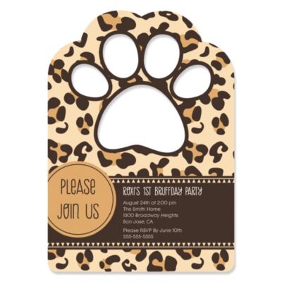 Paw Print Birthday Invitations 10