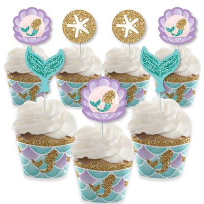Let S Be Mermaids Cupcake Decorations Baby Shower Or Birthday