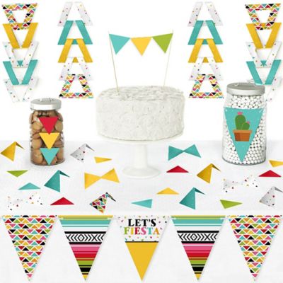 Let S Fiesta Diy Pennant Banner Decorations Mexican Fiesta