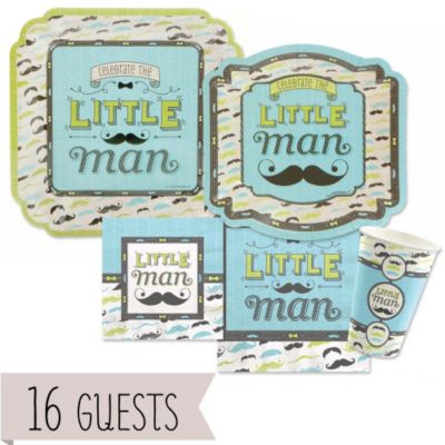 Dashing Little Man Mustache Party - Baby Shower 16 Big Dot Bundle