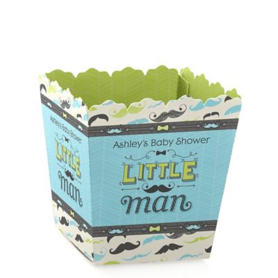 Dashing Little Man Mustache Party - Personalized Baby Shower Candy Boxes