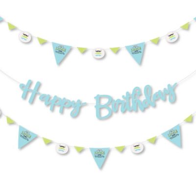 Dashing Little Man Mustache Party Birthday Party Letter Banner