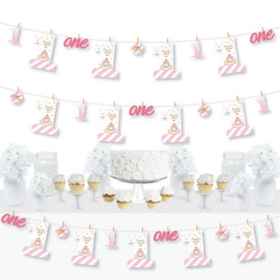 1st Birthday Little Princess Crown Pink And Gold Princess First