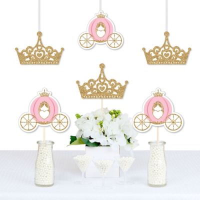 Little Princess Crown Decorations Diy Pink And Gold Princess