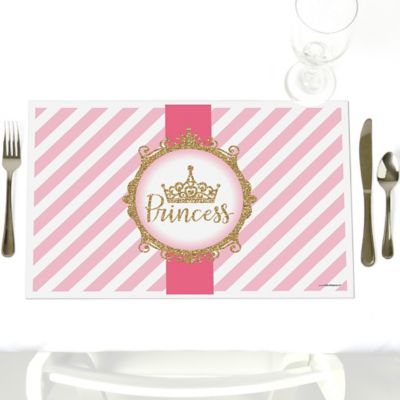 Little Princess Crown Party Table Decorations Pink And Gold