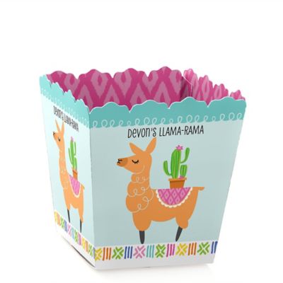 Whole Llama Fun - Party Mini Favor Boxes - Personalized Llama Fiesta ...