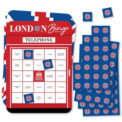 Cheerio, London - Picture Bingo Cards and Markers - British UK Party ...