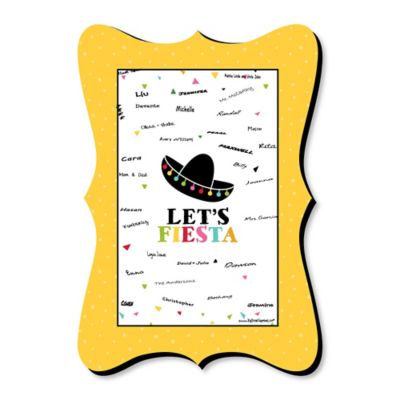 Let S Fiesta Mexican Fiesta Party Unique Alternative Guest Book