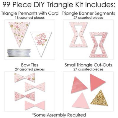 Mis Quince Anos Diy Pennant Banner Decorations Quinceanera