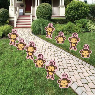 Monkey Boy Lawn Decorations Outdoor Baby Shower Or Birthday